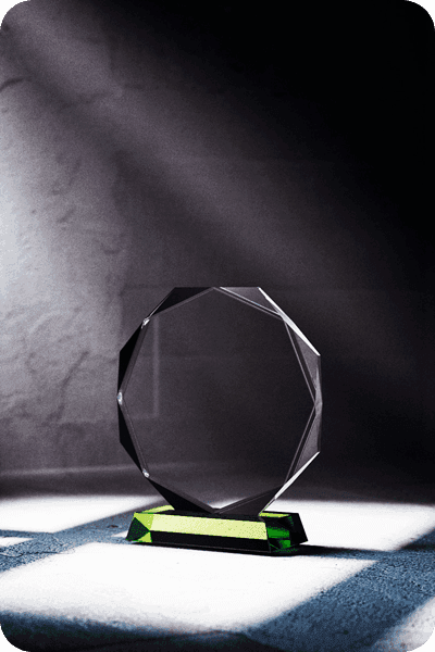 Trofeo in vetro -  GLA0413