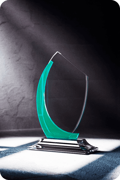 Trofeo in vetro -  GLA0418